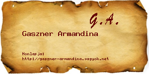 Gaszner Armandina névjegykártya